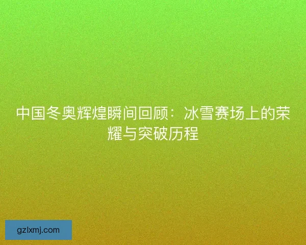 中国冬奥辉煌瞬间回顾：冰雪赛场上的荣耀与突破历程